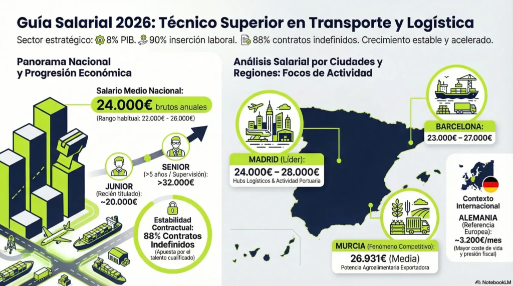 guia salarial del tecnico en logistica y transporte para 2026