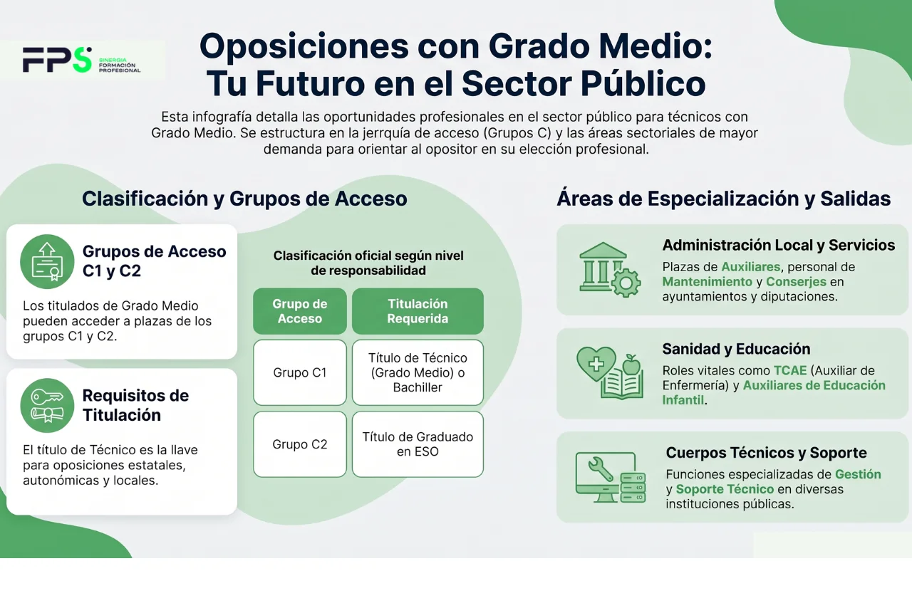 oposiciones con grado medio